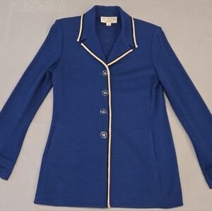 The ST. JOHN Collection Marie Gray Vintage Size 4 Santana Knit 3/4 Length Jacket